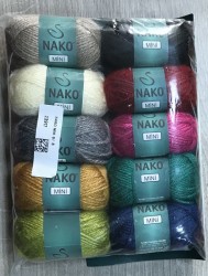 Mini Nako 10 grame/ 10 culori asortate