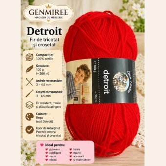 Detroit uni Red Heart cod 8221