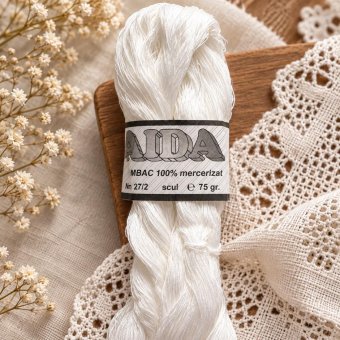 Fire pentru tesut Aida Talmaciu 75 grame alb