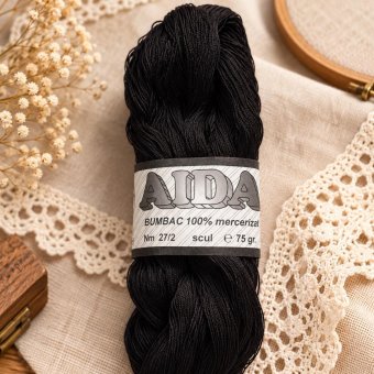 Fire pentru tesut Aida Talmaciu 75 grame negru